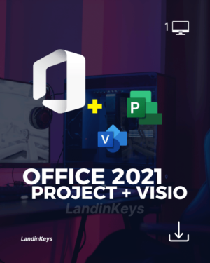 Súper Pack Office 2021 + Project 2021 + Visio 2021 Profesional – Claves de Producto OEM para 1 PC